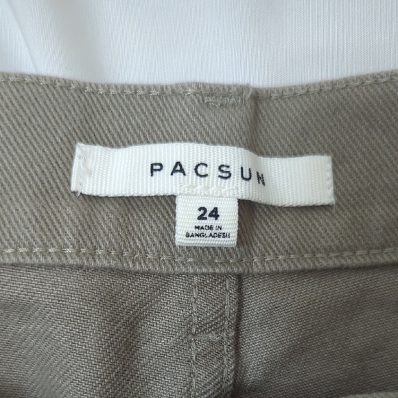Pacsun Cargo Pants, Color Olive Green Size 24 - Picture 2 of 14